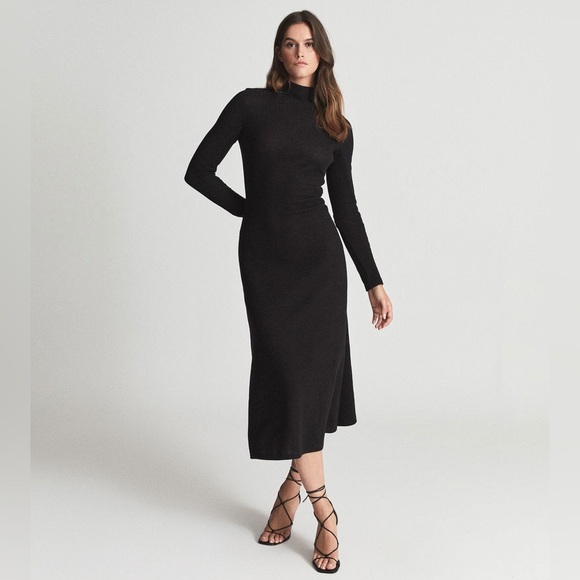 REISS Lily Open Back Midi Dress - Picture 4 of 9